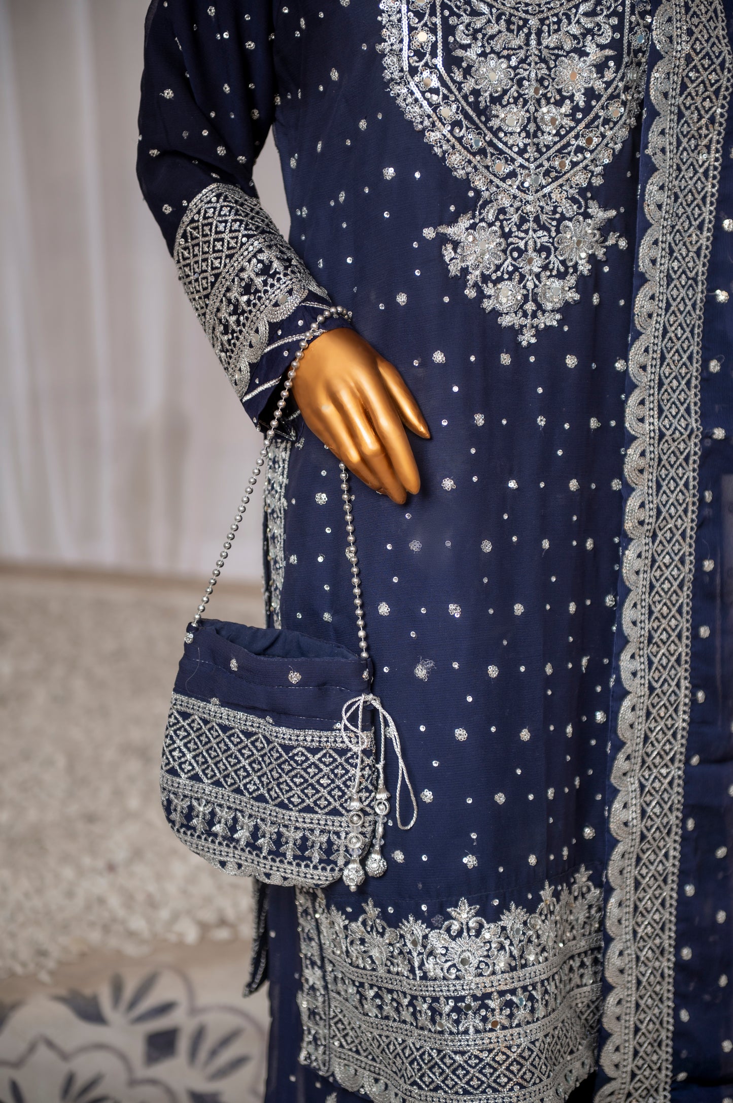 Mah-Jabeen - Navy Blue