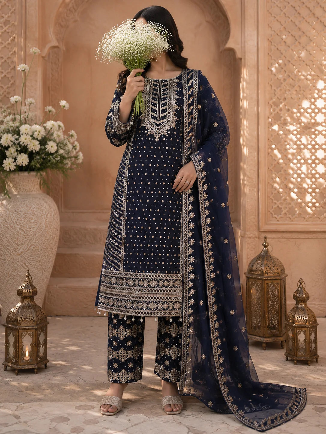 Aamna - Navy Blue
