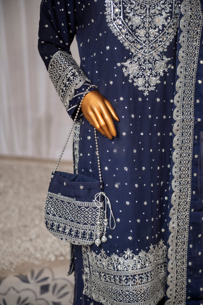 Mah-Jabeen - Navy Blue