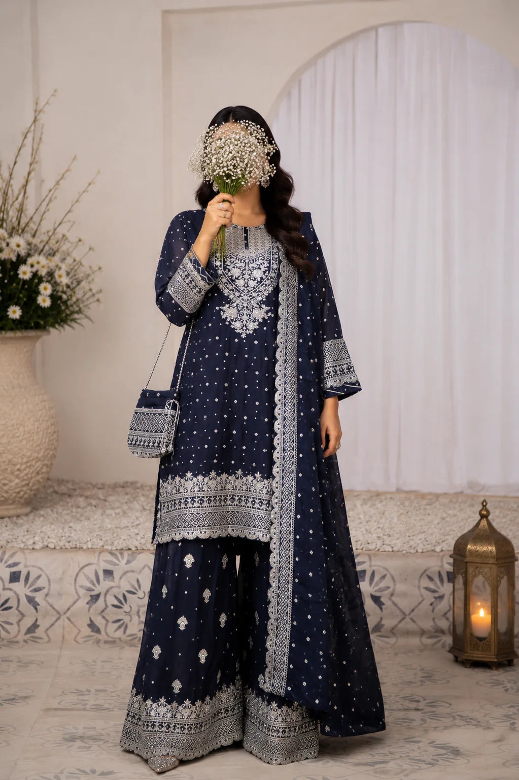 Mah-Jabeen - Navy Blue