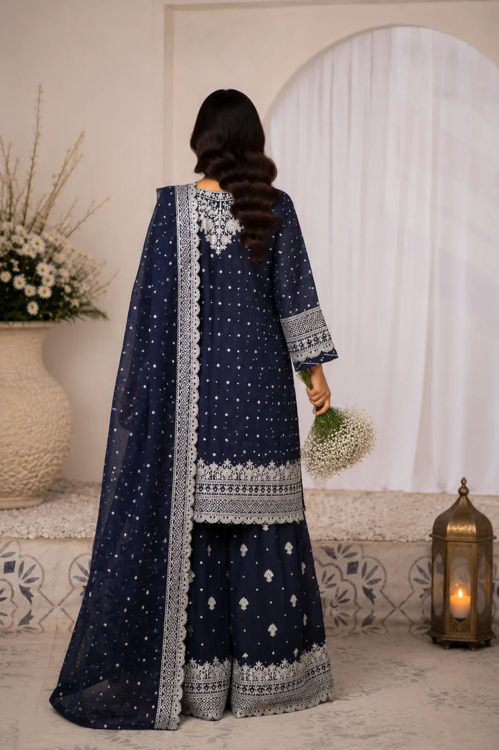 Mah-Jabeen - Navy Blue